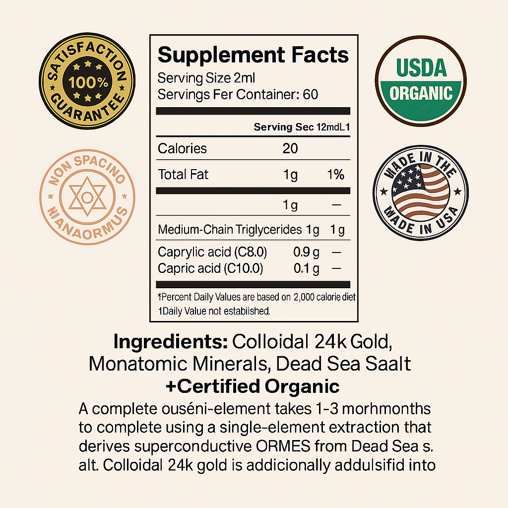 Pure Ormus Oil